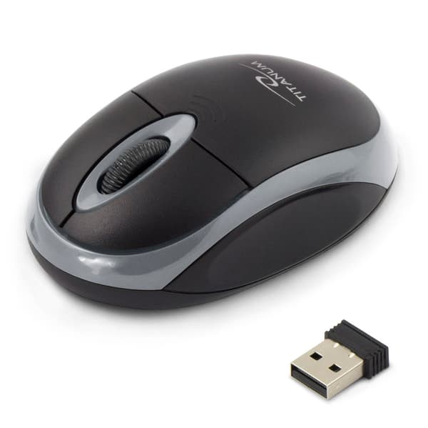 TITANUM LANGATON 2.4GHZ OPTINEN HIIRI 3D USB VULTUREE MUSTA/HARMAA