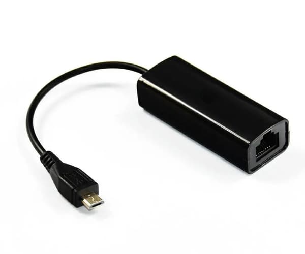 MicroConnect USB MICRO til Ethernet, Sort USBMICROETHBB, Kablet, Micro-USB, Ethernet, Sort