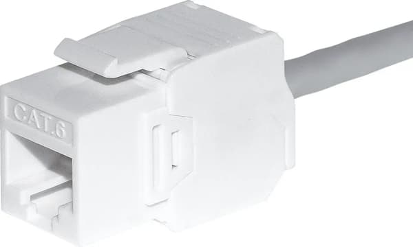 Keystone Jack -moduuli RJ45 cat. 5e UTP, työkaluton Netrack, valkoinen