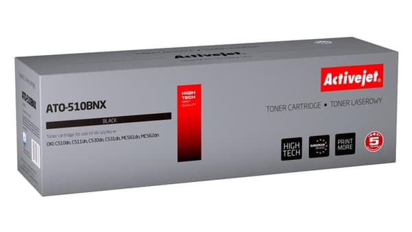 Activejet Toner ATO-510BNX Sort Erstatning for 44973508 (ATO-510BNX)