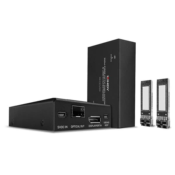 Lindy 300M Fiberoptisk Displayport 1.2 USB KVM Extender