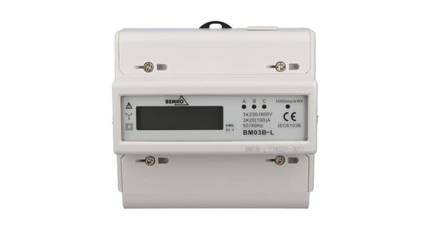 Bemko 3-fas energimätare 20-100A (A30-BM03B-L)