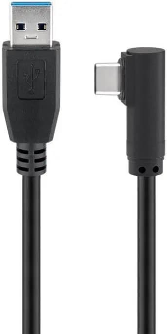 MicroConnect USB-C til USB3.2 Gen 1 A kabel, 1m sort, til synkronisering og opladning, hastighed på 10 Gbs