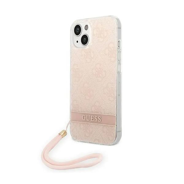 Guess GUOHCP14MH4STP iPhone 14 Plus 6,7 \"rosa / rosa Hardcase 4G Print Strap