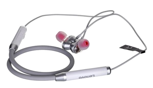 Lenovo Moving-Coil Trådløst Bluetooth Headset HE08 hvid