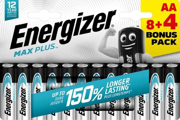 Energizer LR6/12 Max Plus AA 8+4 Gratis