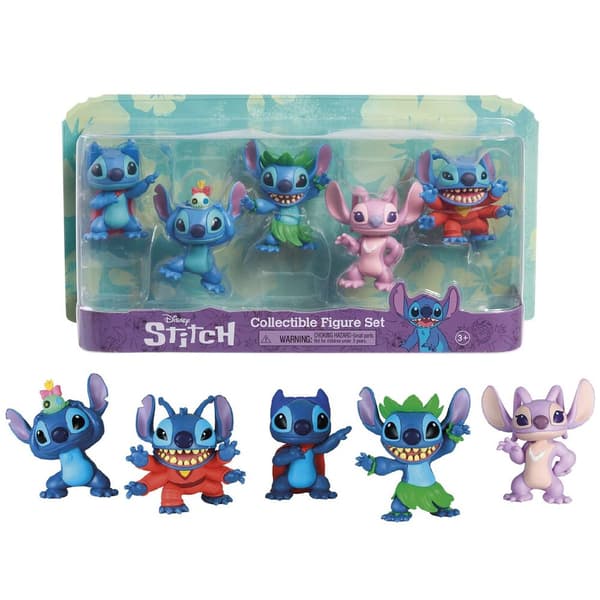 Disney Stitch -pakkaus, 5 hahmoa, 7 cm