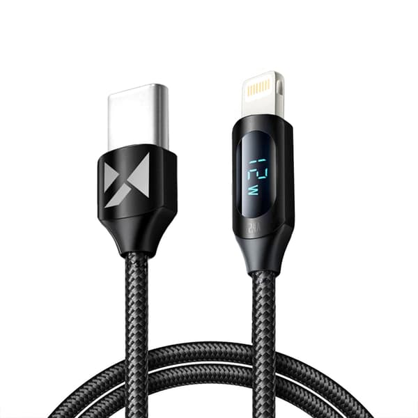 Wozinsky WUCLC1 Lightning – USB-C-kabel 36 W 480 Mbit/s 1 m – Sort