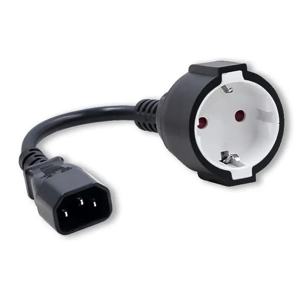 Kabeladapter Qoltec IEC 320 C14/SCHUKO | 0,15m
