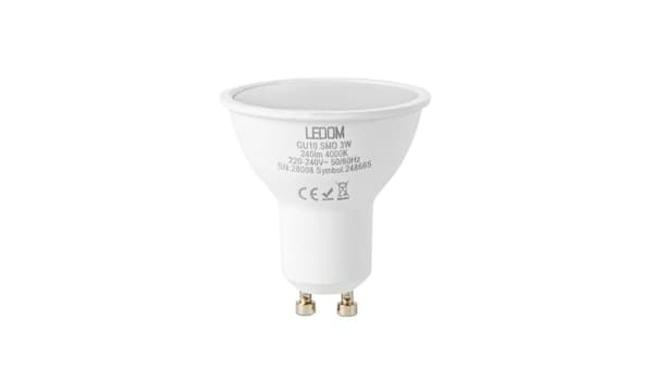 Pære LEDOM GU10 3W 4000K 240lm 220-240V