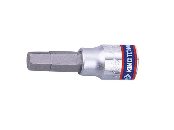 KING TONY TOPNØGLE 1/4\" MED HEX END 4 x 37mm