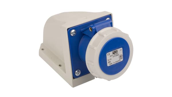 Teräspistorasia 16A 3P 230V sininen IP67 /ei varten/ 1132-6
