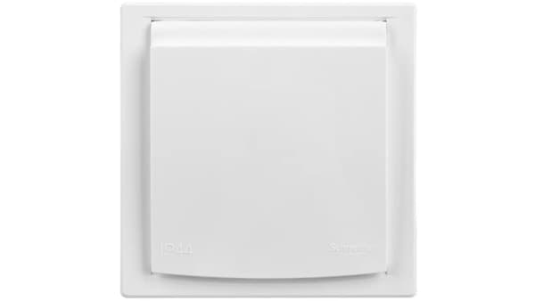 Schneider Electric Aspora installationsuttag enkel med lock vit (EPH3100321)