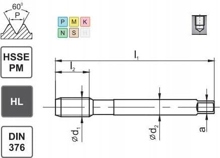 TAP M10 DIN-376C R45 (6HX) HSSE-PM HL MASTERTAP