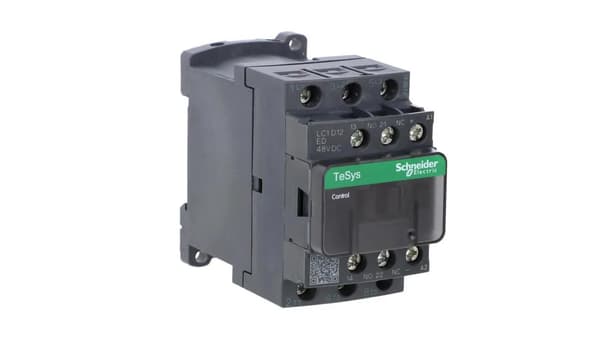 TeSys Deca Power Contactor 12A 3P 48V DC 1Z 1R LC1D12ED