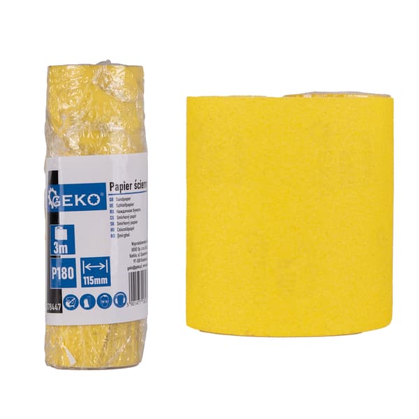 Papper - rulle 115mm x 3m P180 (100)