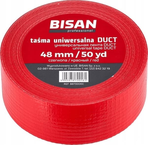 Bisan UNIVERSAL DUCT TAPE 48MM/50MB PUNAINEN [24]