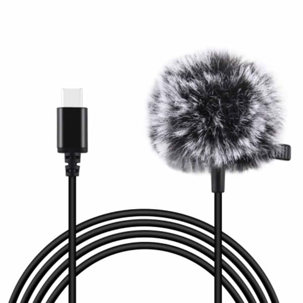 Puluz PU425 Lavalier Jack-mikrofon med klips 1,5 m USB-C
