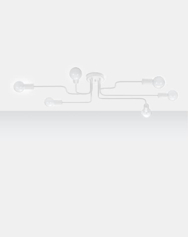 Taklampa VECTOR 6 vit