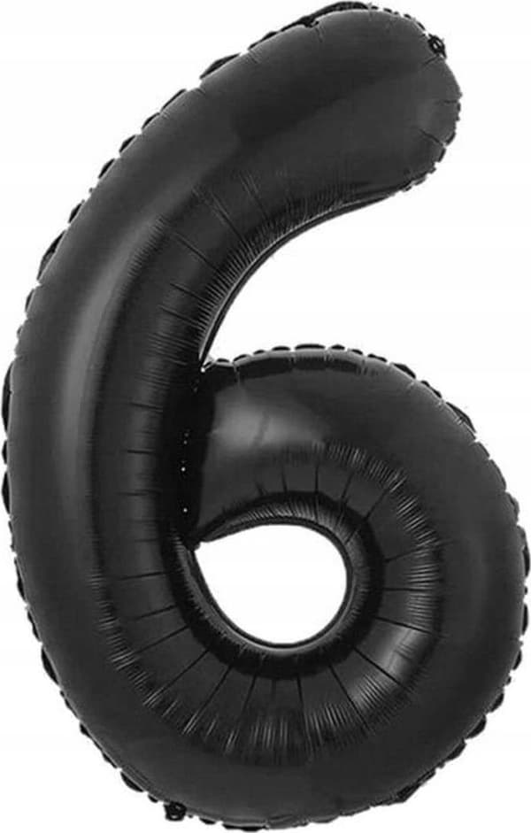 Folieballon B&C tal 6 mat sort 85 cm