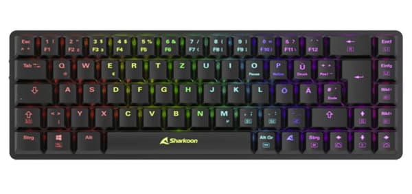PureWriter W65 (Sort, Intet Layout, Kailh Choc V2 Lavprofil Rød)