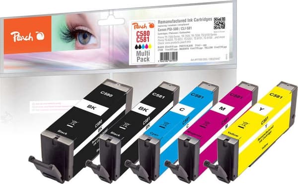 Bläck Sparpaket PI100-356 (kompatibel med Canon PGI-580, CLI-581)