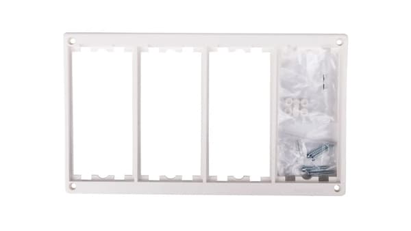 Simon Connect firedobbelt ramme 8xK45 universal ren hvid SM402/9