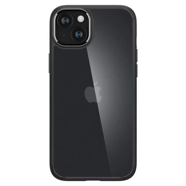 Spigen Ultra Hybrid Cover til iPhone 15 – gennemsigtig og sort