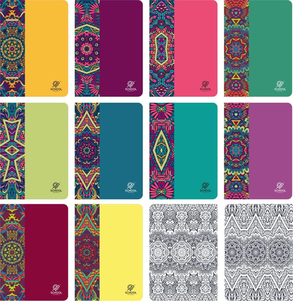 Arbejdsbog A5/64K Mandala gitter (10 stk)