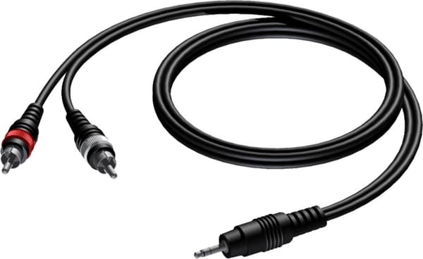 PROCAB CAB711/10 3,5 mm Stereo Hanstik - 2 x RCA/Cinch Han 10 m