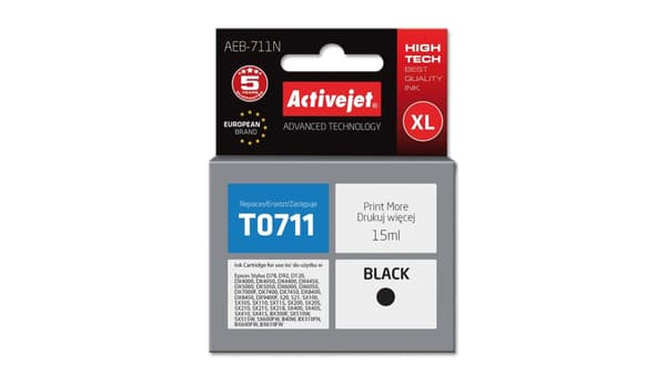 ACTIVEJET BLÆK EPSON D78/DX4000 SORT AEB-711N