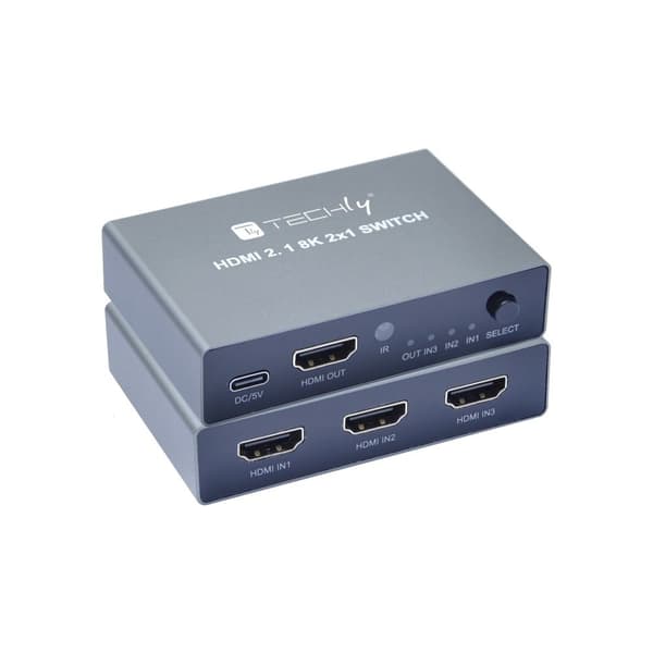 TECHLY 3x1 HDMI 2.1 8K -kytkin
