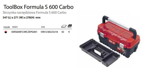 VÆRKTØJSKASSE FORMULA S ALU 600