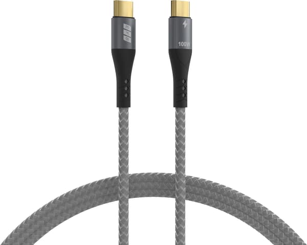 EFB USB-C -kaapeli 100W PD 3.0 5A E-Marker-siru 0.5m harmaa