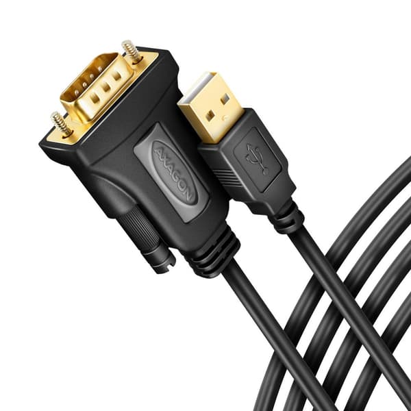Sovitin USB Axagon ADS-1PQN Sovitin USB 2.0 > RS-232 sarjaportti, 1,5 m kaapeli, FTDI-siru