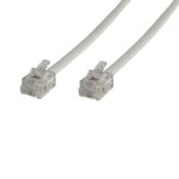 MicroConnect Modular Lige RJ12 6C6P 10m Hvid