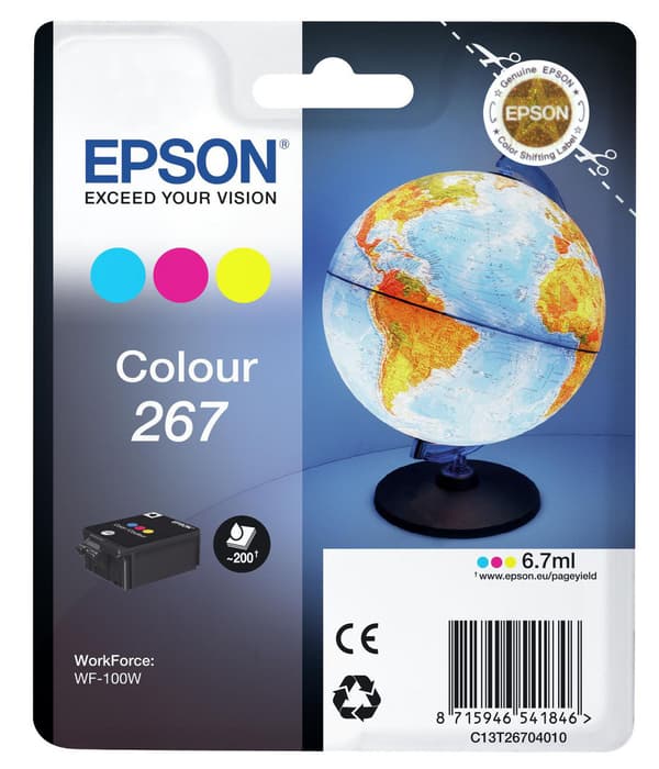Bläck Epson T2670 C13T26704010 värde c,m,y