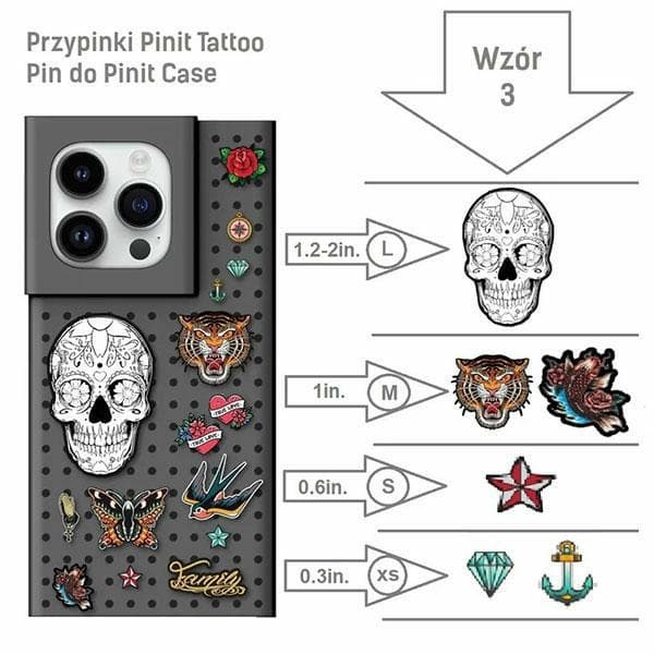 Pinit Tattoo Pin Pins til Pinit Case Mønster 3