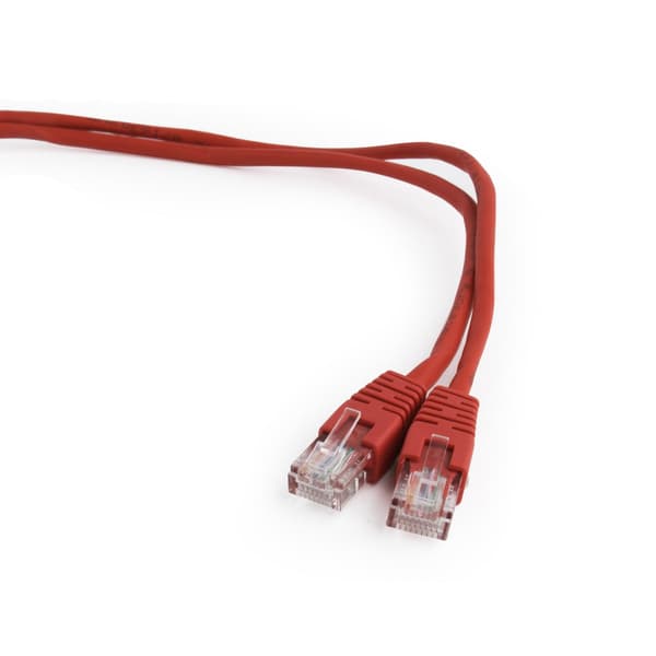 GEMBIRD patchkabel RJ45 støbt dæksel kat 5e UTP 2m rød