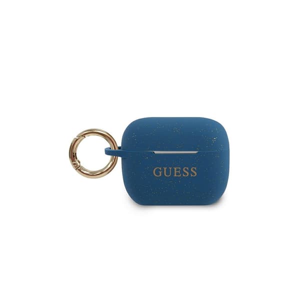 Guess GUACAPSILGLBL AirPods Pro Cover blå/blå silikone-glimmer