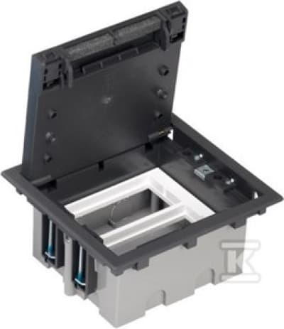 Simon Connect Golvbox S500 2-modul 4x K45 gl. 93mm grå grafit 52050102-038