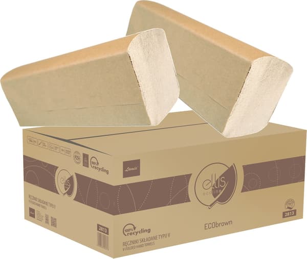 Vikhanddukar Ellis Ecobrown V-Fold 2w brunt returpapper (20x150)