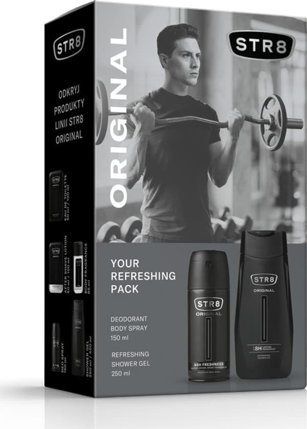 STR 8 Original Presentförpackning (Deo spray 150ml+duschgel 250ml)