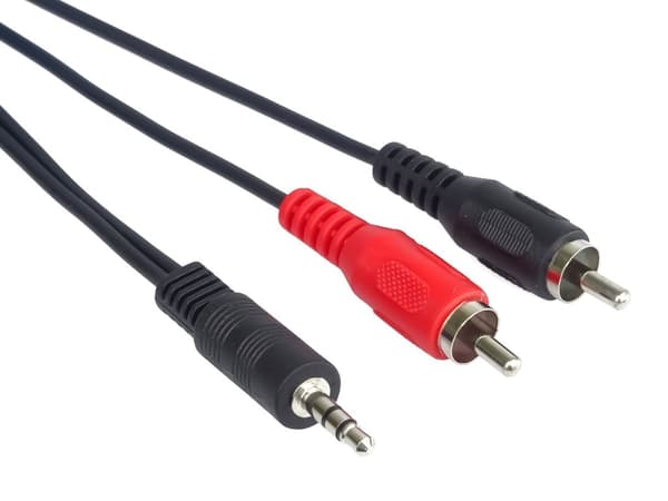 PremiumCord Jack 3.5mm - RCA (Cinch) x2 2m musta (kjackcin) -kaapeli