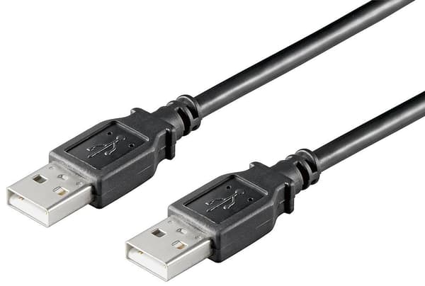 MicroConnect USB2.0 A-A 0,1m M-M, Sort Hi-Speed kabel AWG 28