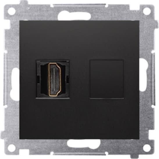 Kontakt-Simon Simon 54 HDMI-stik (modul) mat sort DGHDMI.01/49
