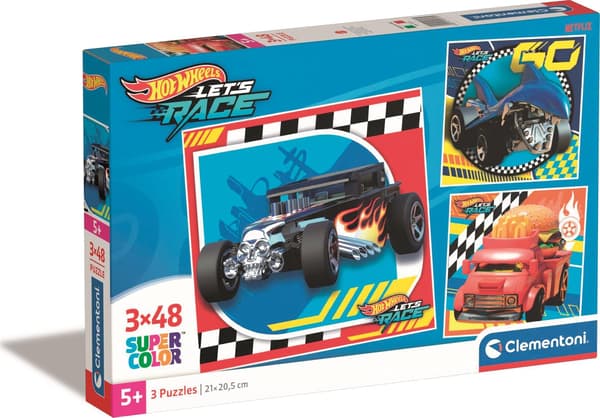 Pussel 3x48 Super Color Hot Wheels