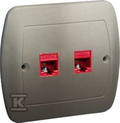 Simon Chord Computerstik dobbelt RJ45 kat. 5e metalliseret satin AF52/29
