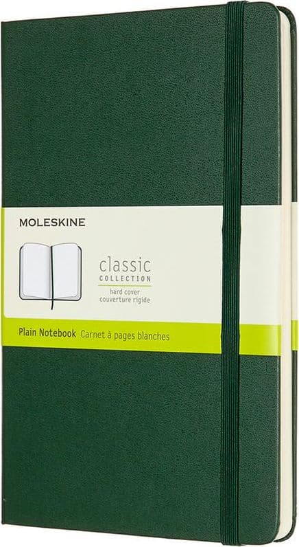 Notesbog Classic L 13x21 tw. gloss myrtle green
