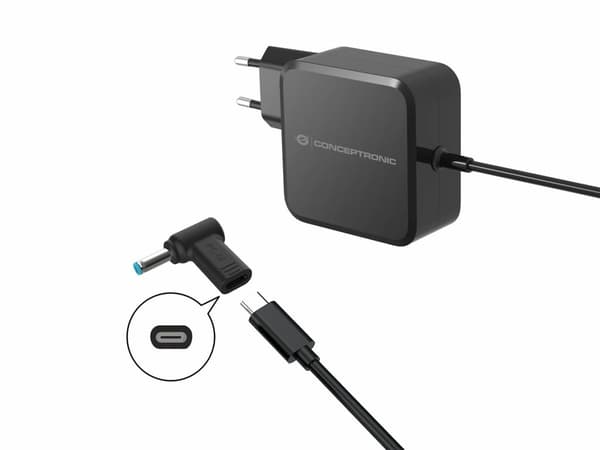 USB-adapter Conceptronic CONCEPTRONIC-adapter USB-C til DC, HP 4.5x3.0mm 18-20V sw